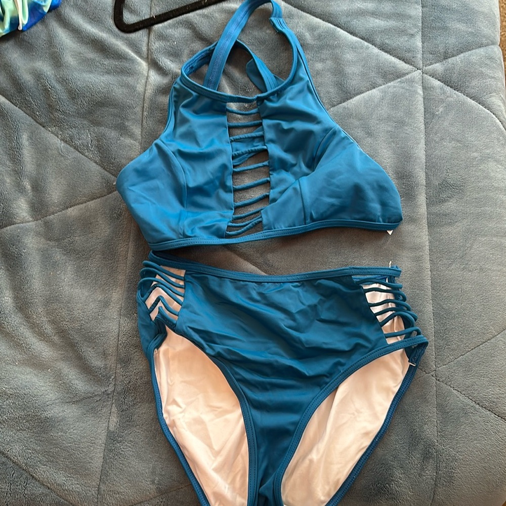 Venus high waisted blue bikini